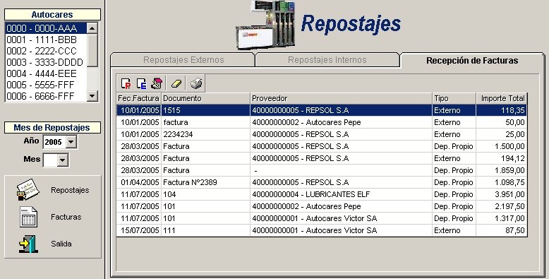 Repostajes Facturas